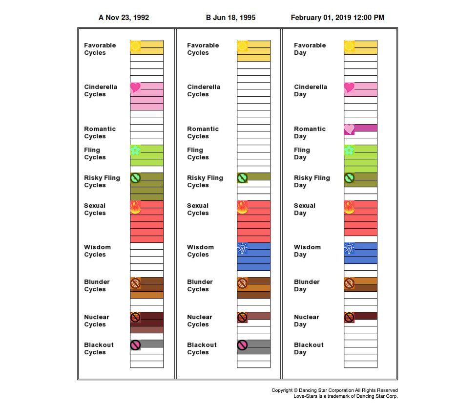 Astrology Compatibility Ruling Chart Report
